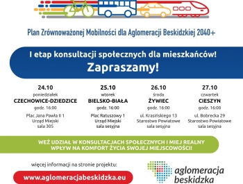 Pierwszy etap konsultacji społecznych Planu Zrównoważonej Mobilności Aglomeracji Beskidzkiej - zdjęcie1