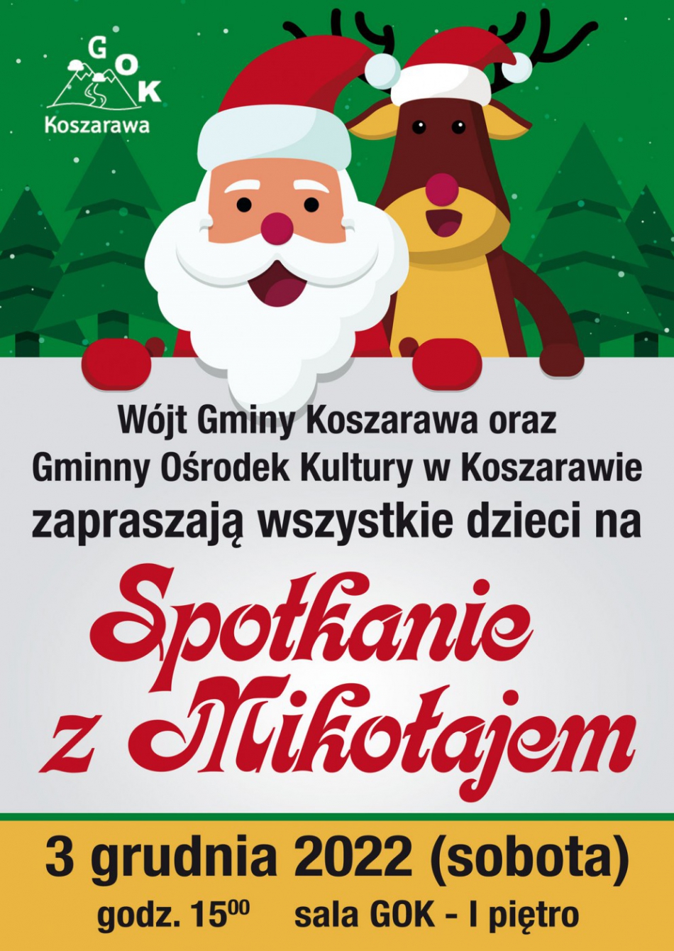 Spotkanie z Mikołajem w Gminnym Ośrodku Kultury w Koszarawie