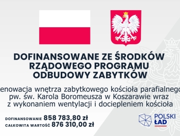 Renowacja wnętrza kościoła parafialnego w Koszarawie wraz z wykonaniem wentylacji i dociepleniem kościoła - zdjęcie3