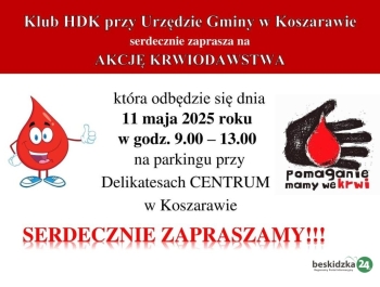 Zapraszamy na akcję krwiodawstwa w Koszarawie - zdjęcie1