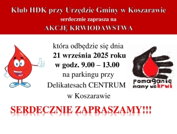 Zapraszamy na akcję krwiodawstwa w Koszarawie - zdjęcie1