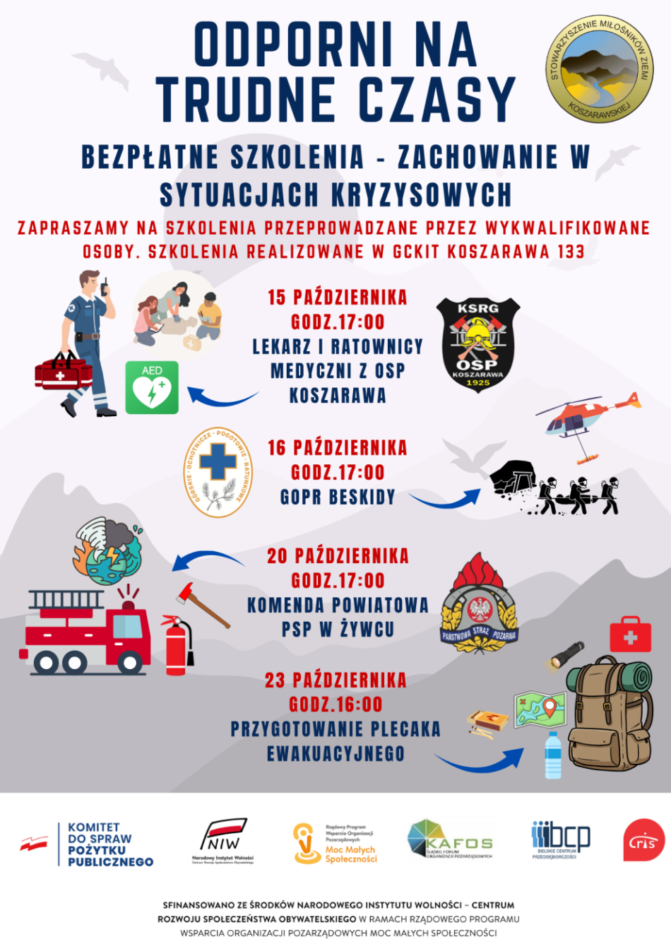 Zapraszamy na szkolenia - zachowanie w sytuacjach kryzysowych