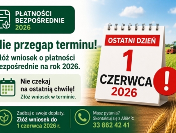 Informacja Agencji Restrukturyzacji i Modernizacji Rolnictwa - zdjęcie1