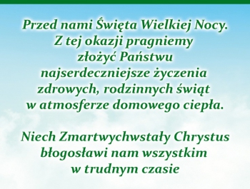 Życzenia z okazji Świąt Wielkanocnych - zdjęcie1